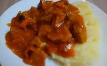 Мясо с подливкой как в детском саду