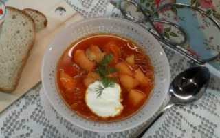 Борщ с квашеной капустой — рецепт с кислинкой