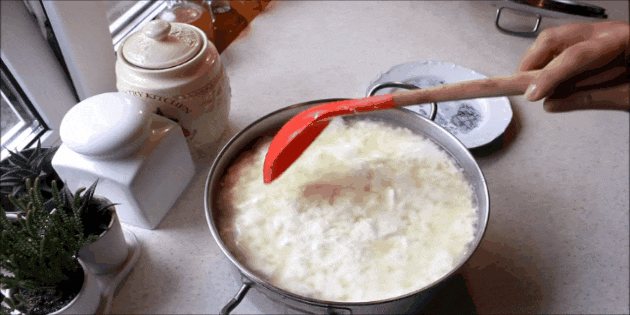 Домашний творог из молока и лимона