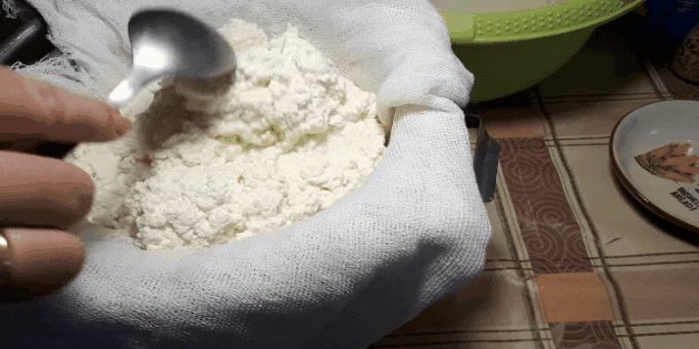 Домашний творог из молока и лимона
