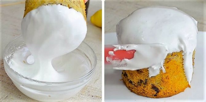 глазурь для куличей пасхальных