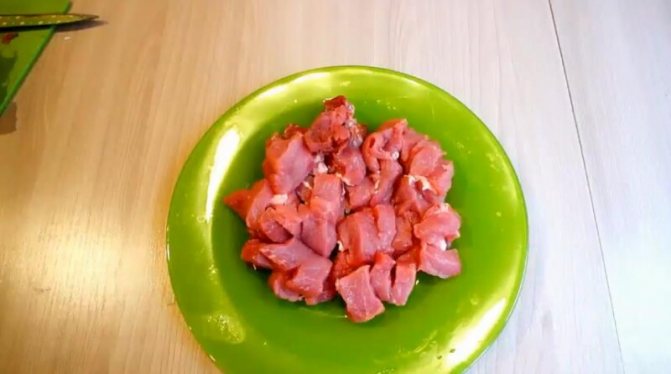 нарезаем мясо