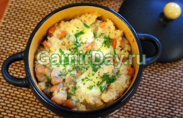Пшеничная каша с мясом в мультиварке
