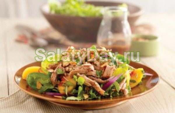 Салат из сердца – с чесноком и майонезом