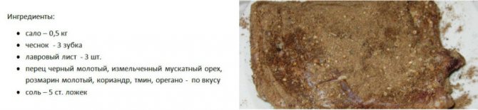 Сало по-итальянски: ингредиенты.