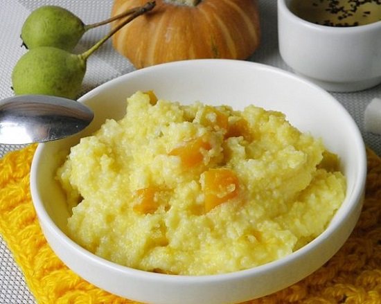Тыквенная кукурузная каша в мультиварке